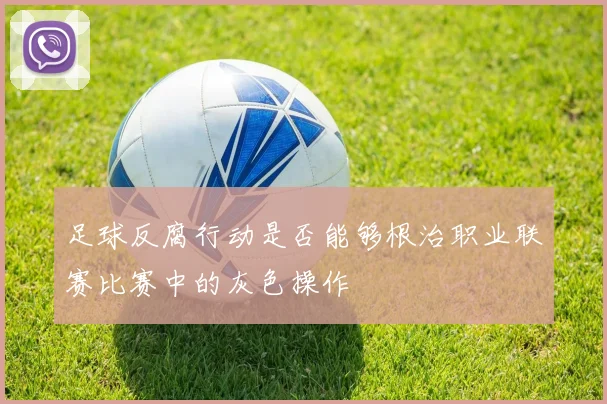 足球反腐行动是否能够根治职业联赛比赛中的灰色操作